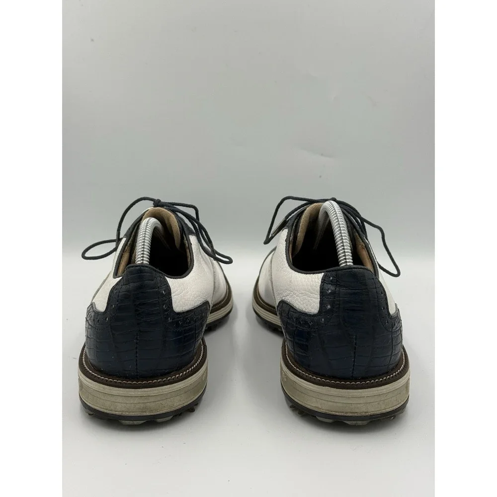 Foot Joy Premiere Dry Joys Golf Shoes Size 10M White/Blue Versatrax Soles